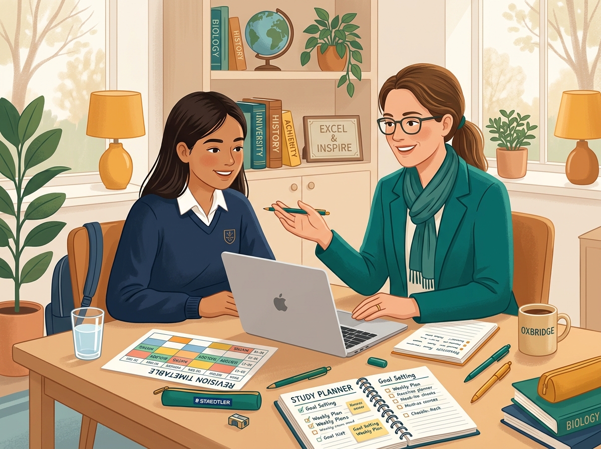 Dedicated Academic Mentor guiding GCSE student through personalised timetable and study strategy